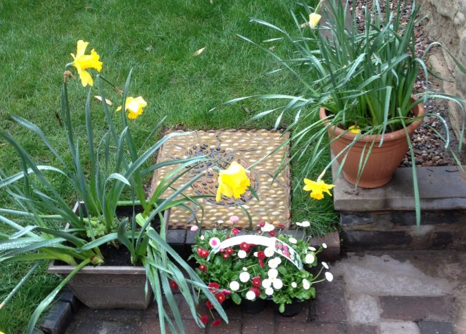 park cottage garden and seating area