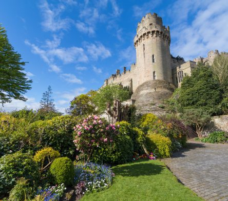 Warwick Castle and the gardens