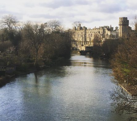 The river running past Warwick castle