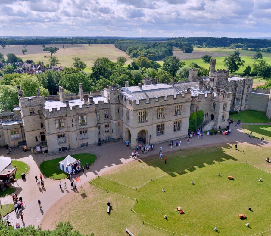 Warwick Castle courtyard