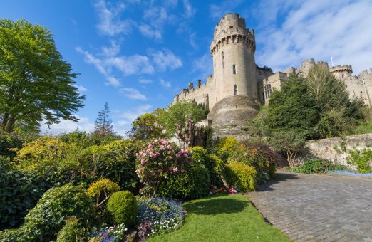 view of ceasar's tower at warwick castle